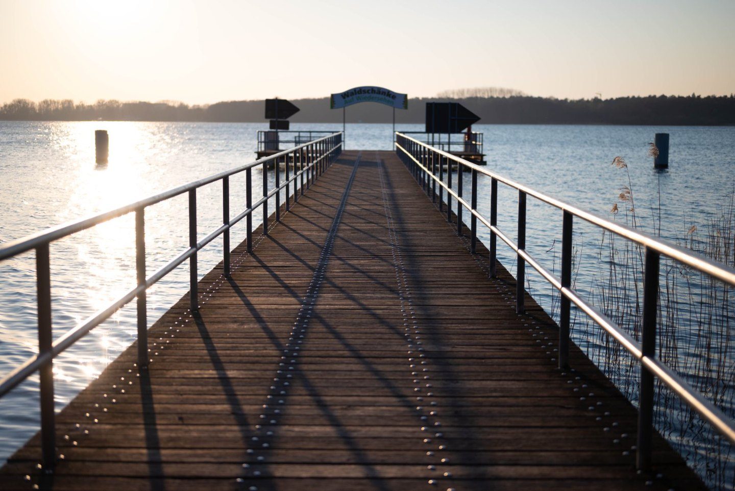 Waldschänke pier at sunset